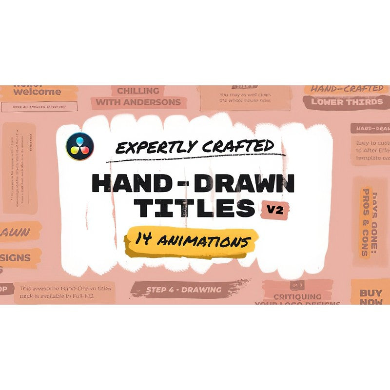 🖌️ Hand Drawn Brush Titles | 14+ Cartoon Marker Text Presets [MICHIGO STUDIO]