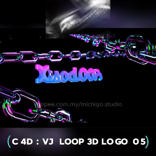 🌀 VJ 3D LOOP LOGO  | Custom C4D + Octane for DJ, Club & KTV [05]