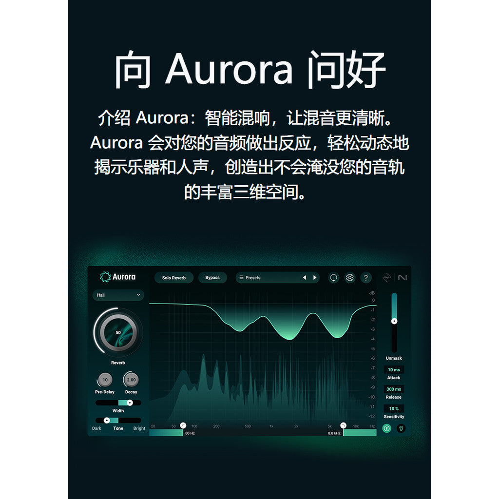 🎚️ iZotope Aurora | AI Spectral Reverb Plugin 🌌 清晰频谱混响 | Win/Mac [MICHIGO STUDIO]