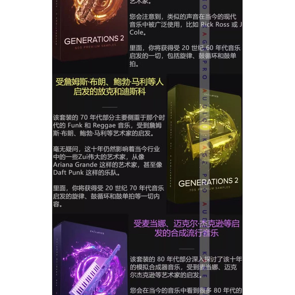 Sample Pack | Cymatics GENERATIONS 2 🕰️ + Bonus Retro EDM + VST Plugins 821 [MICHIGO STUDIO]