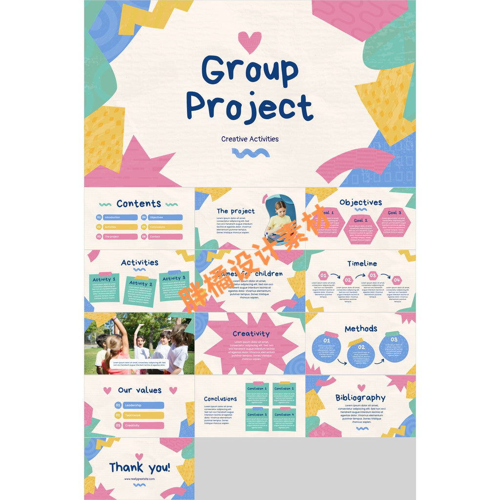 POWERPOINT TEMPLATE 293 | 🏫 Kindergarten Education Courseware Class Meeting Cute Cartoon Defense Self-Introduction PPT