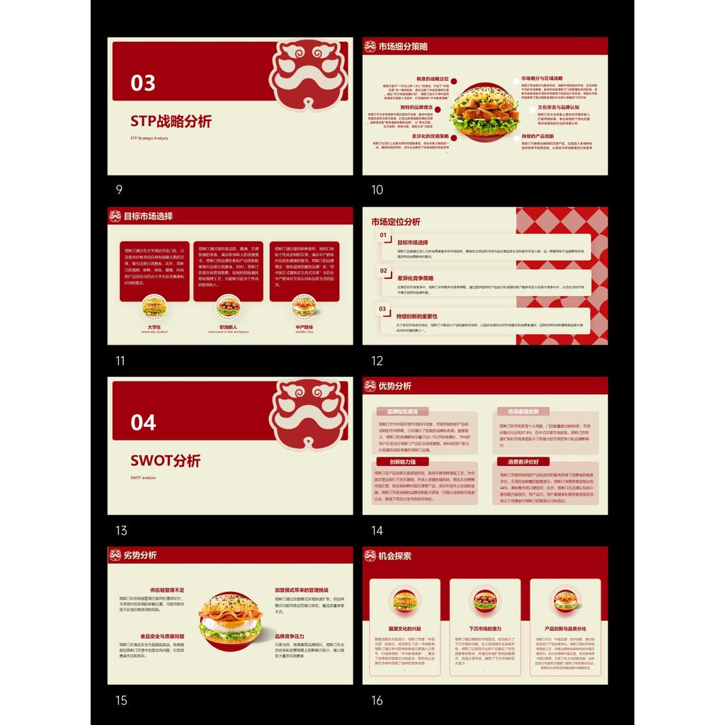 POWERPOINT TEMPLATE 40 | 🍔 TASTING Brand Marketing Strategy Case Study Class Report PPT Template [ MICHIGO STUDIO ]