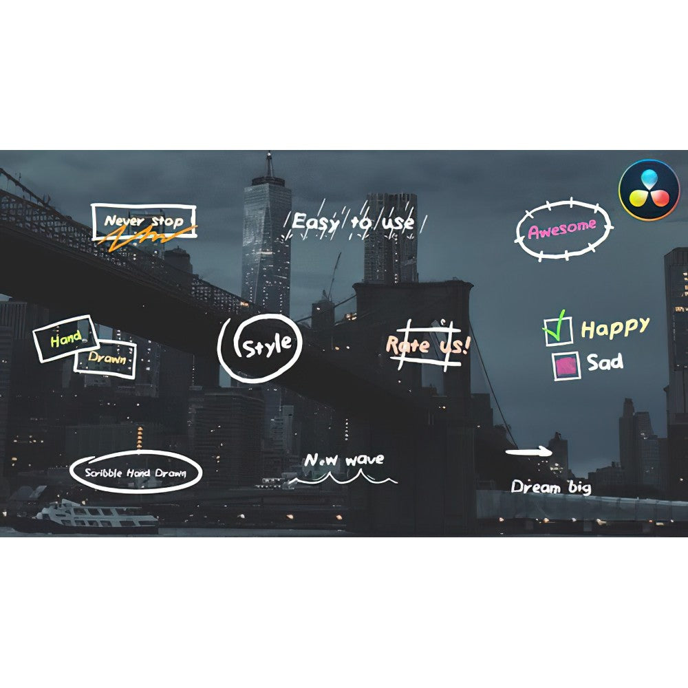 🎨 Scribble Titles | Colorful Hand-Drawn Cartoon Text Templates [MICHIGO STUDIO]