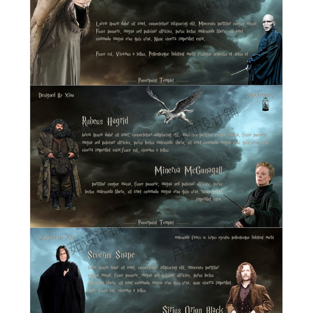 POWERPOINT TEMPLATE 135 | 🧙 Harry Potter Movie Theme PPT Template Presentation Movie Review Editable [ MICHIGO STUDIO ]