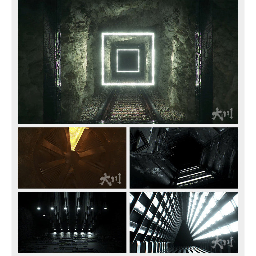 🎥 VJ LOOP | 3D Interior Lighting Club Tunnel LED Stage Background 🏠💡 [ MICHIGO STUDIO ]
