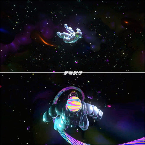 🎥 VJ LOOP | Cartoon Rainbow 🌈 Astronaut 👨‍🚀 Cute & Dynamic Animation 🎨 LED Stage & Bar Background [ MICHIGO STUDIO ]