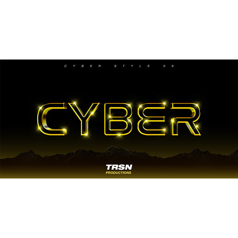 🎨 PSD TEMPLATE | Sci-Fi Cyberpunk Metallic 3D Text Effect Starry Neon Night Scene PSD Mockup [MICHIGO STUDIO]