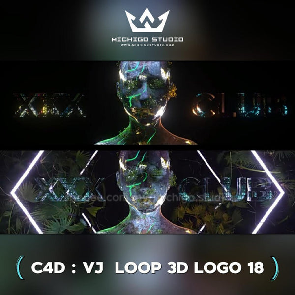 🌀 VJ 3D LOOP LOGO  | Custom C4D + Octane for DJ, Club & KTV [18]