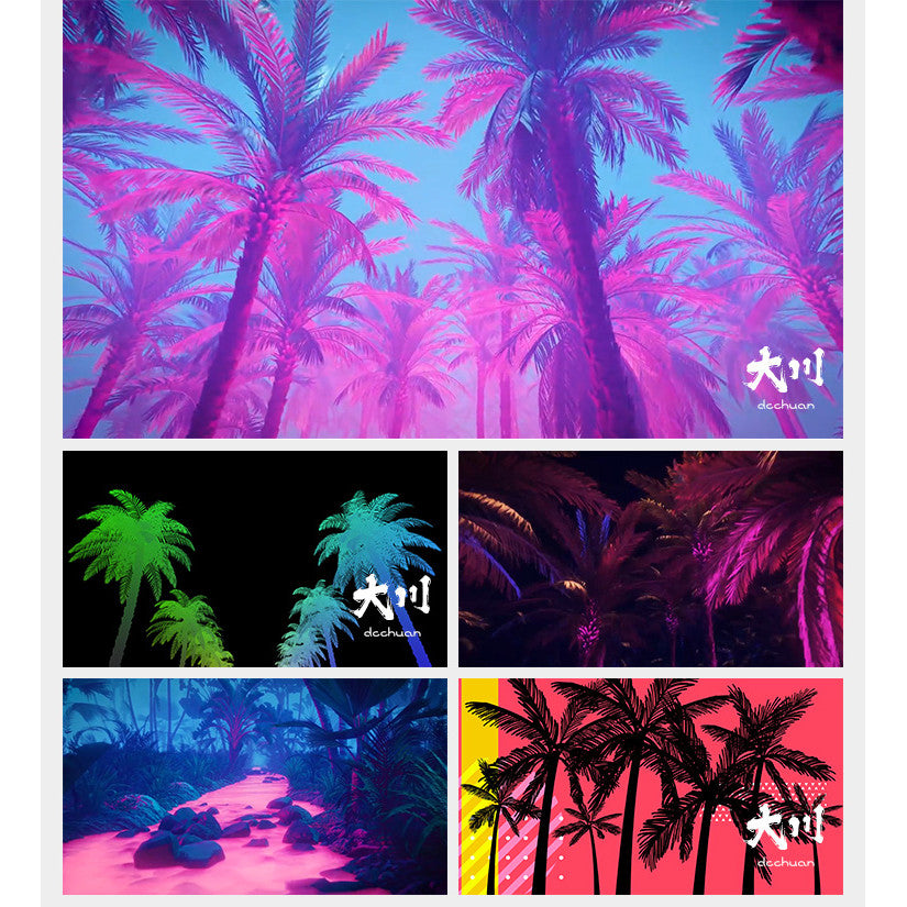 🎥 VJ LOOP | HipHop Coconut Tree Party Stage LED Visual 🌴🎤 [ MICHIGO STUDIO ]