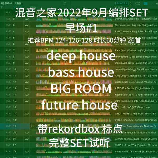September 2022 Bar DJ Set 🍸 60min Pro Flow | Cue Ready [MICHIGO STUDIO]