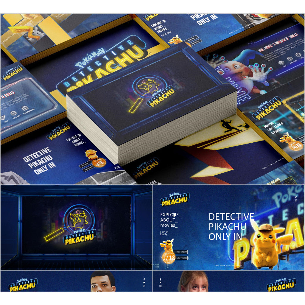 POWERPOINT TEMPLATE 321 | ⚡ High-End Grand Pikachu Movie Theme Introduction Review Anime PPT