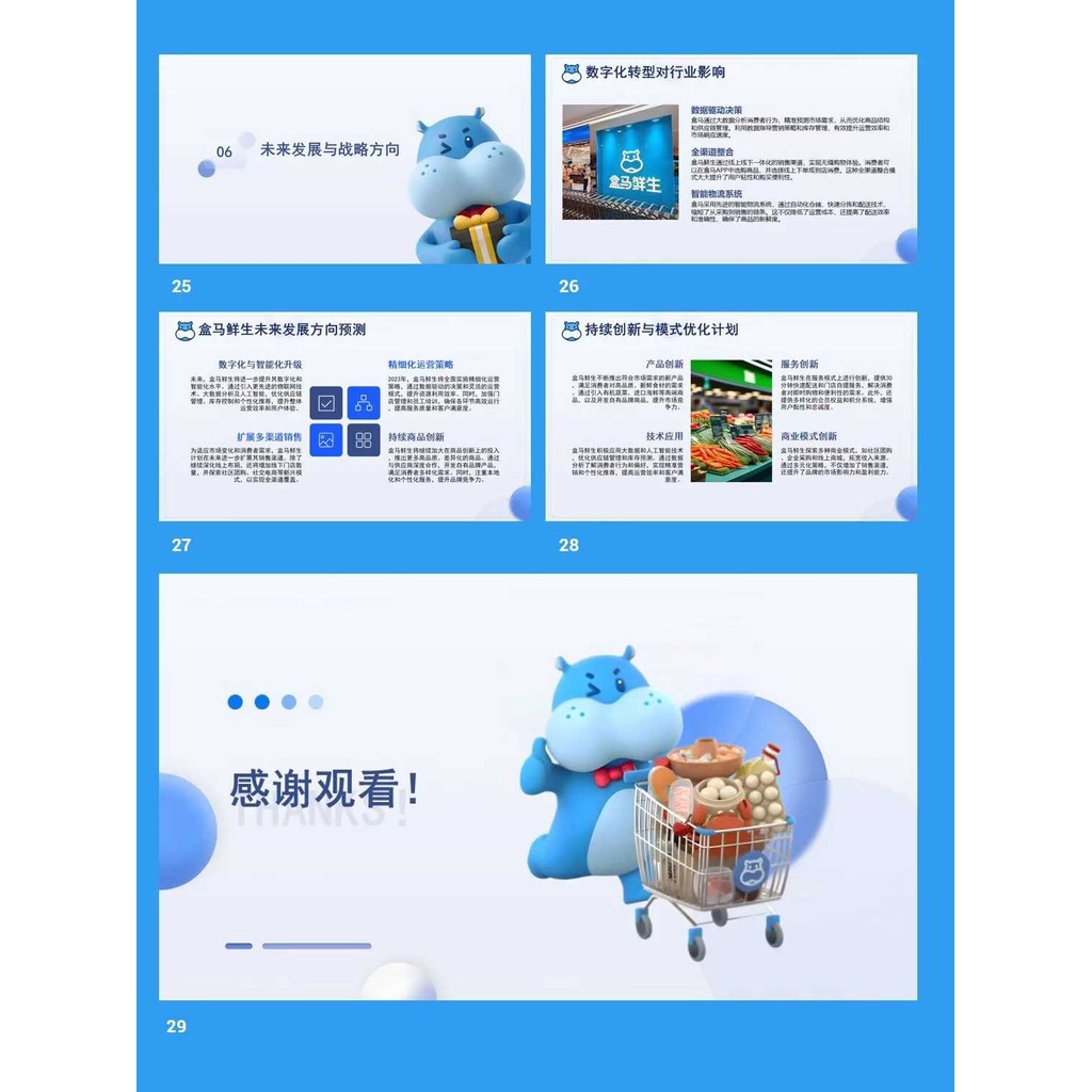 POWERPOINT TEMPLATE 52 | 🛒 Hema Fresh Brand Marketing Strategy Case Study Class Report PPT Template [ MICHIGO STUDIO ]