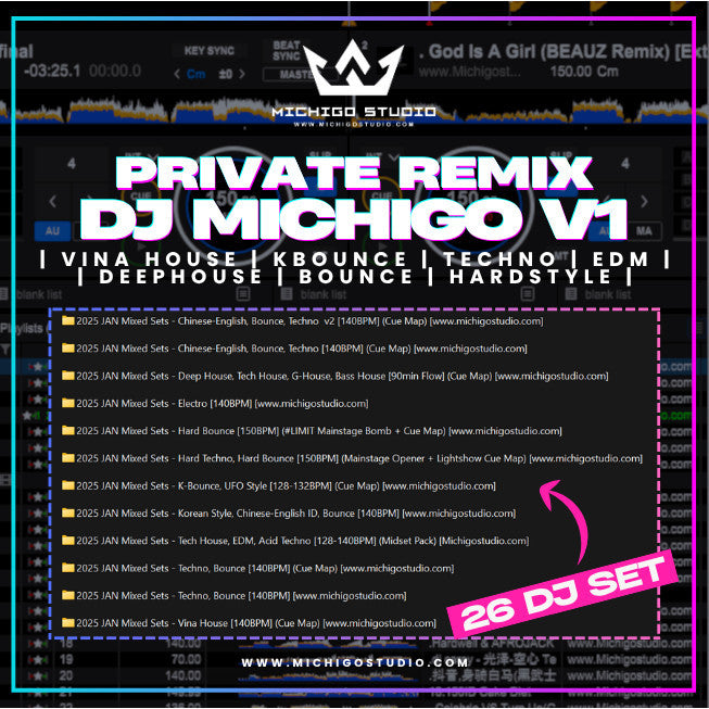 🔥 VOL.1 JANUARY 2K25 EDITION – PRIVATE VIP REMIX PACK [26 SET] 26GB 1000 TRACK 🎧