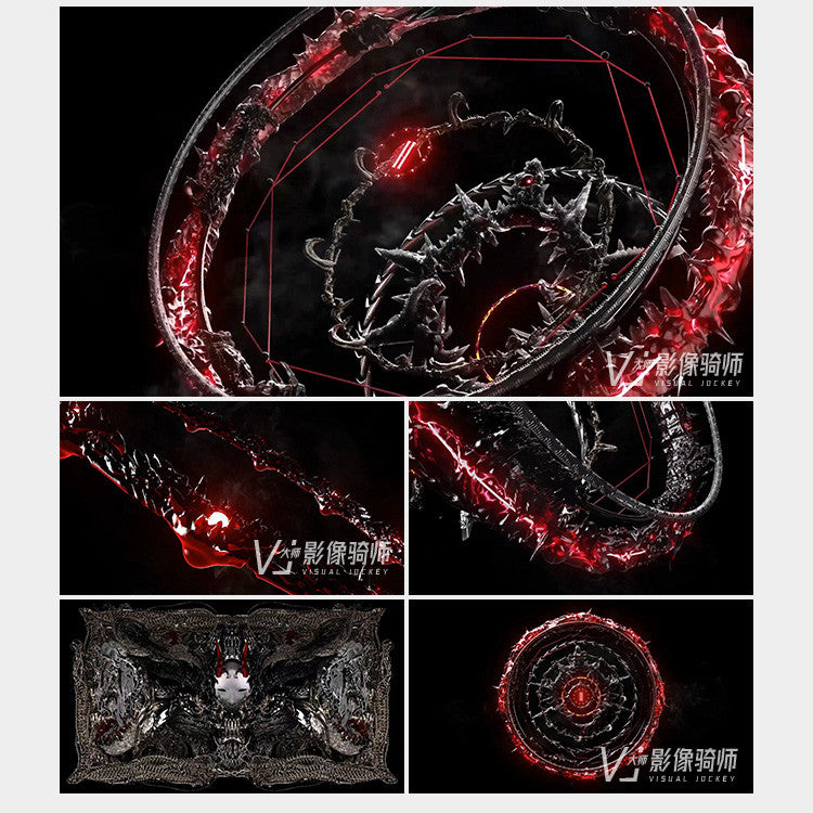 🎥 VJ LOOP | Gothic Dark Demon Wheel Stage Visual for Club & Bar LED Display 😈🎭 [MICHIGO STUDIO]