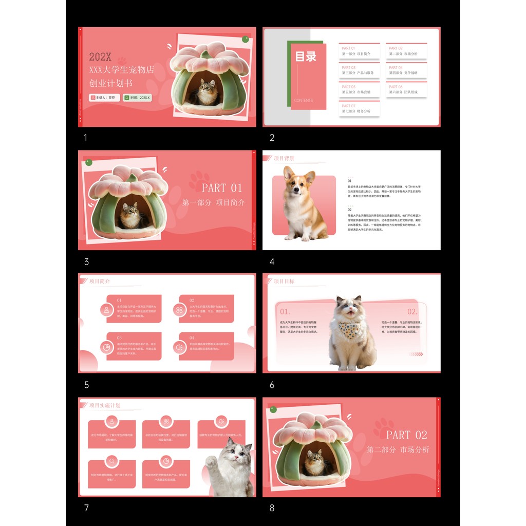 POWERPOINT TEMPLATE 37 | 🐾 Student Pet Shop Business Plan Brand Research Class Report PPT Template [ MICHIGO STUDIO ]