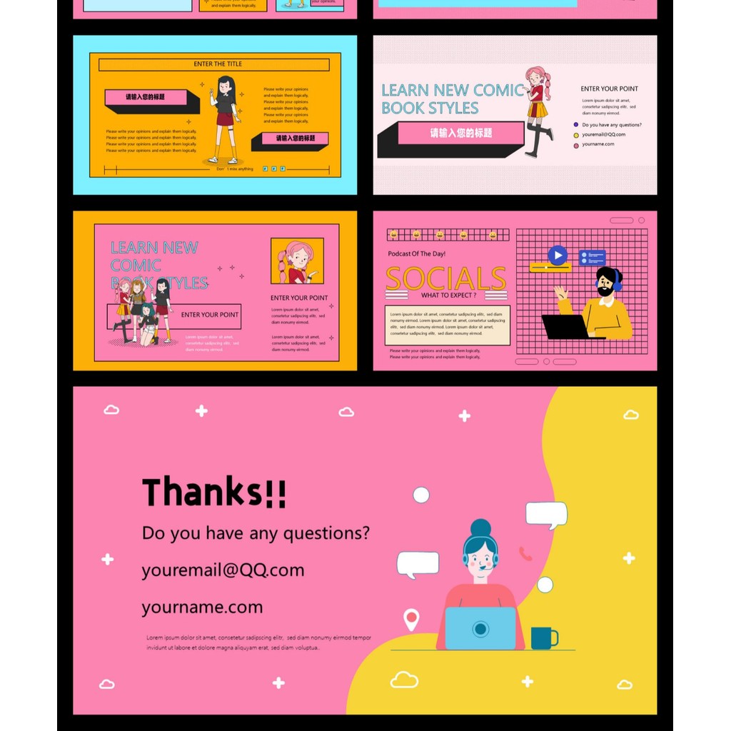 POWERPOINT TEMPLATE 23 | 🧸 24 Pages Cute Cartoon Illustration Teacher Training Editable PPT Template [ MICHIGO STUDIO ]