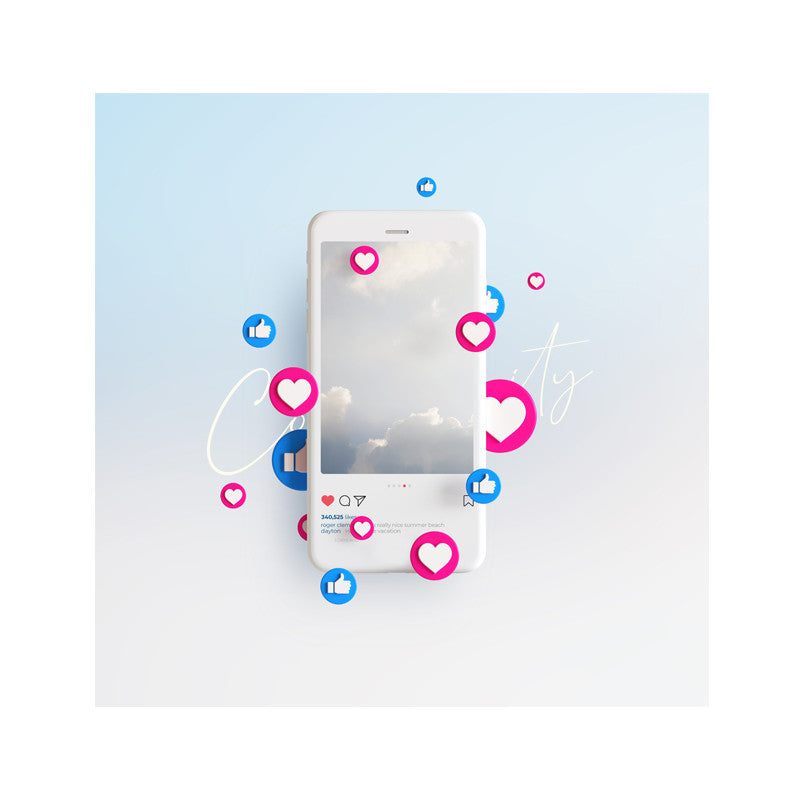 🎨 PSD TEMPLATE | 3D Shapes Instagram Photo Share Background PSD [MICHIGO STUDIO]