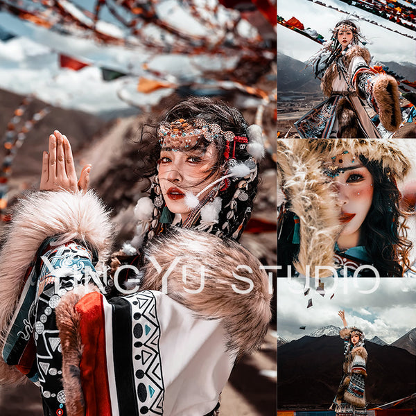 📸 Minority Tibetan Costume - Lightroom Preset (Mobile, Lhasa Travel, PS, PR, Capcut)