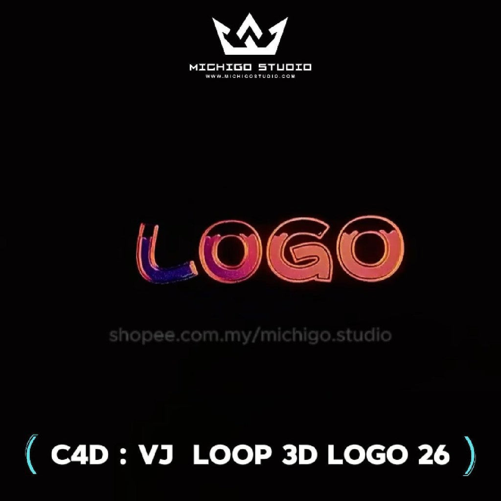 🌀 VJ 3D LOOP LOGO  | Custom C4D + Octane for DJ, Club & KTV [26]