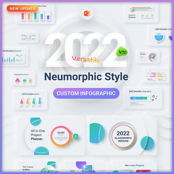 POWERPOINT TEMPLATE 178 | 📊 Animation 3D Dynamic Data Design Graphics Charts Skeuomorphic Plugin Effects PPT