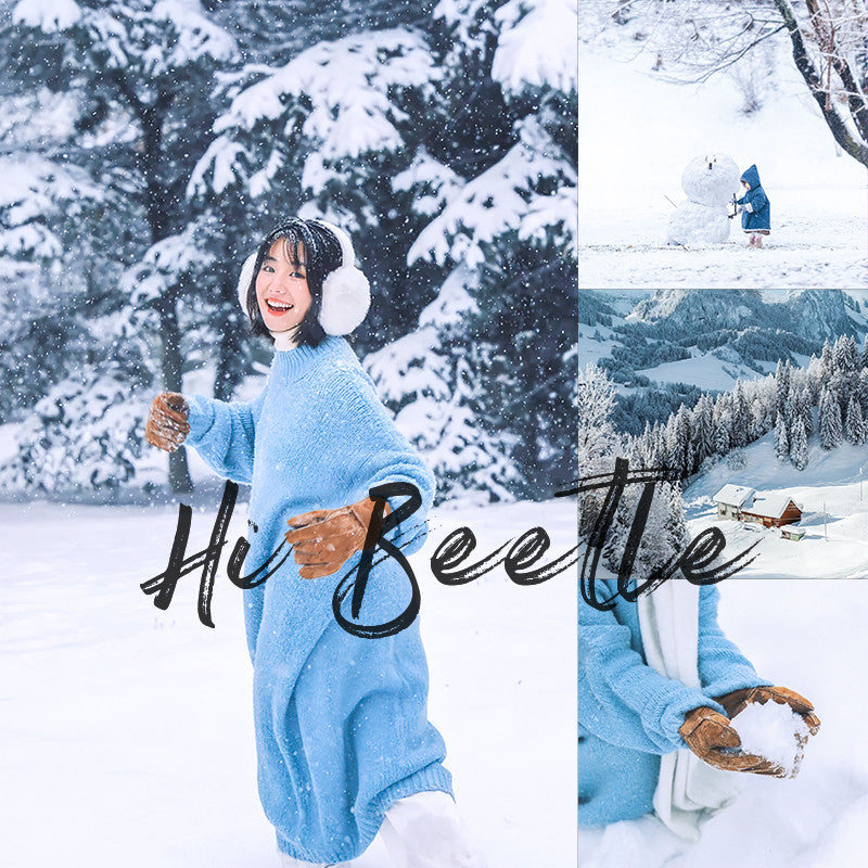 📸 Winter Snow Scene - Lightroom Preset (PS, Snow, Portrait, Capcut, DaVinci, PR, Mobile)