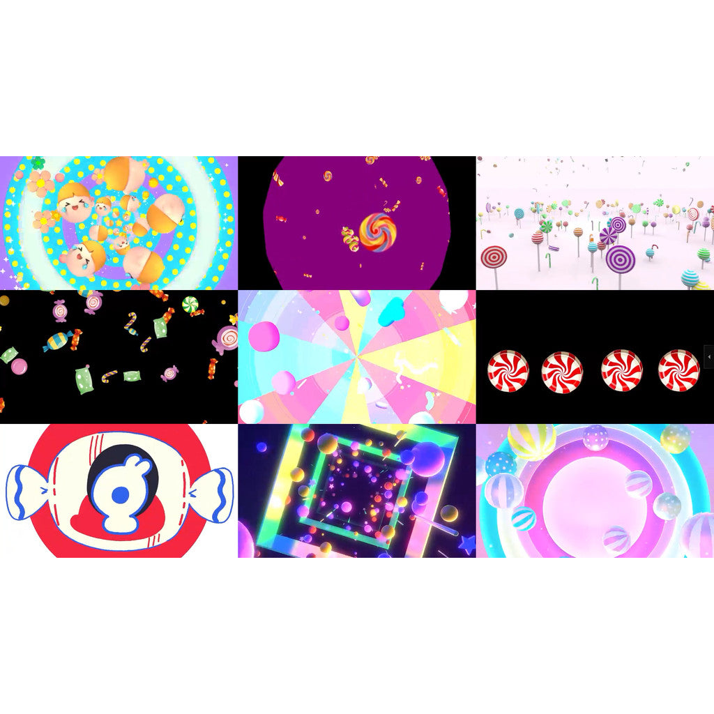 🎥 VJ LOOP | Candy Lollipop Kids Dance LED Stage Background for Nursery Show 🍭👧🎵 [ MICHIGO STUDIO ]