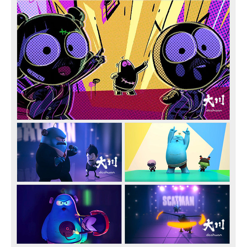 🎥 VJ LOOP | Cartoon Band Dance Animation Bar Stage LED Visuals 🎸🎤 [ MICHIGO STUDIO ]