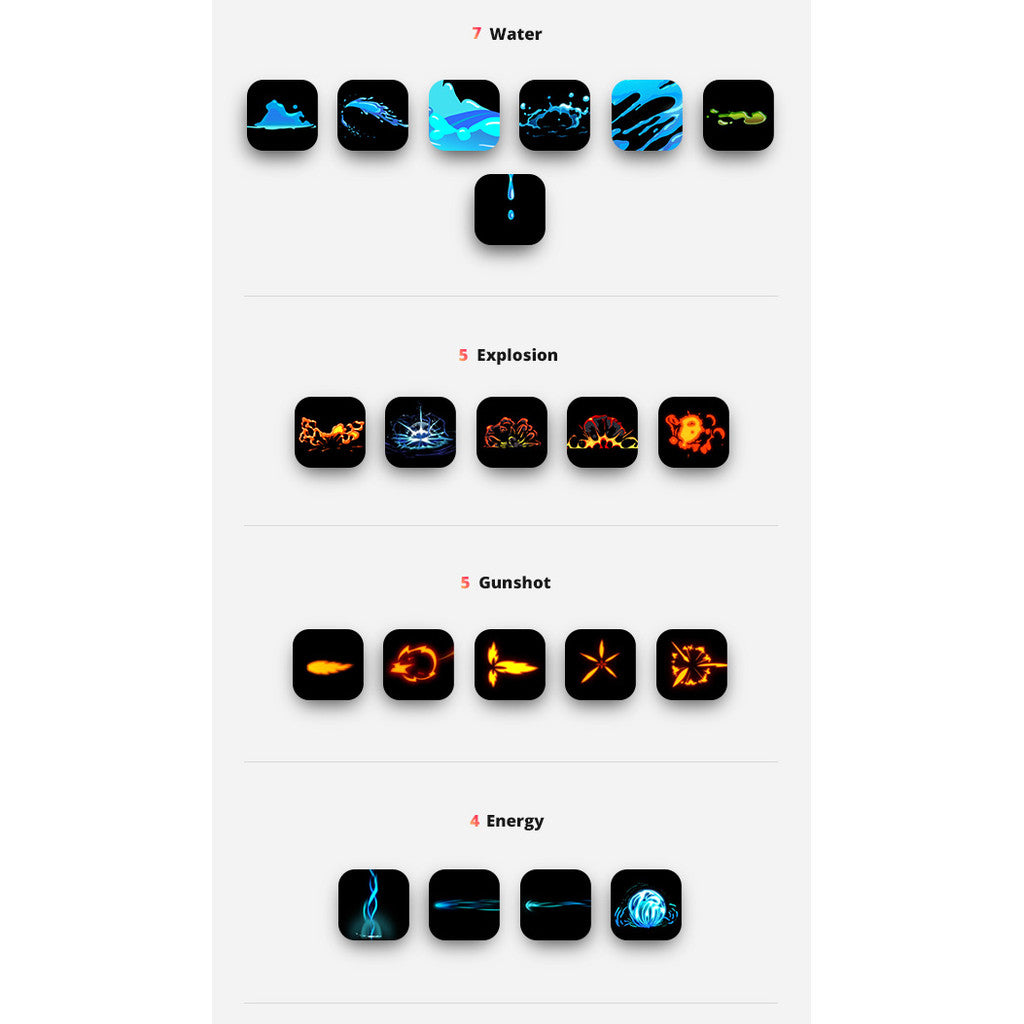 🎬 PR MOGRT TEMPLATE | Fire 🔥 Smoke 💨 Water 🌊 Explosion 💥 Cartoon FX Animation Elements 🎨 [ MICHIGO STUDIO ]