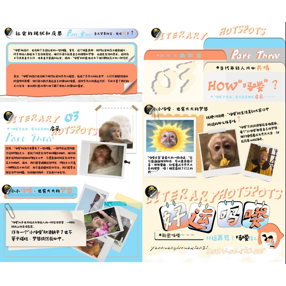 POWERPOINT TEMPLATE 12 | 📺 Literature Collage Variety Show Style Trending Hot Topics PPT Template [ MICHIGO STUDIO ]