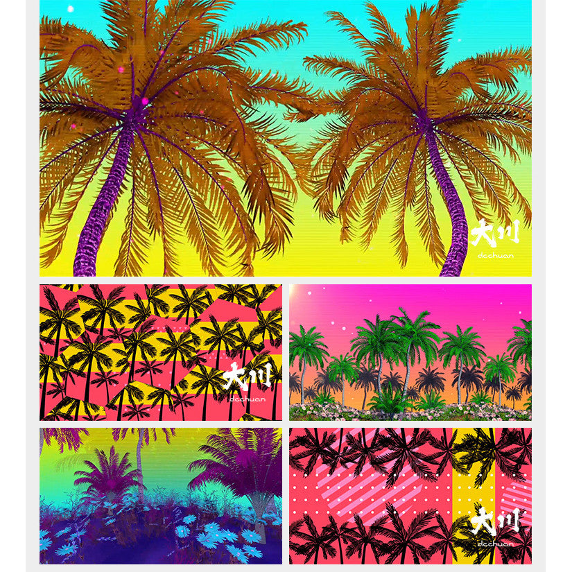 🎥 VJ LOOP | HipHop Coconut Tree Party Stage LED Visual 🌴🎤 [ MICHIGO STUDIO ]