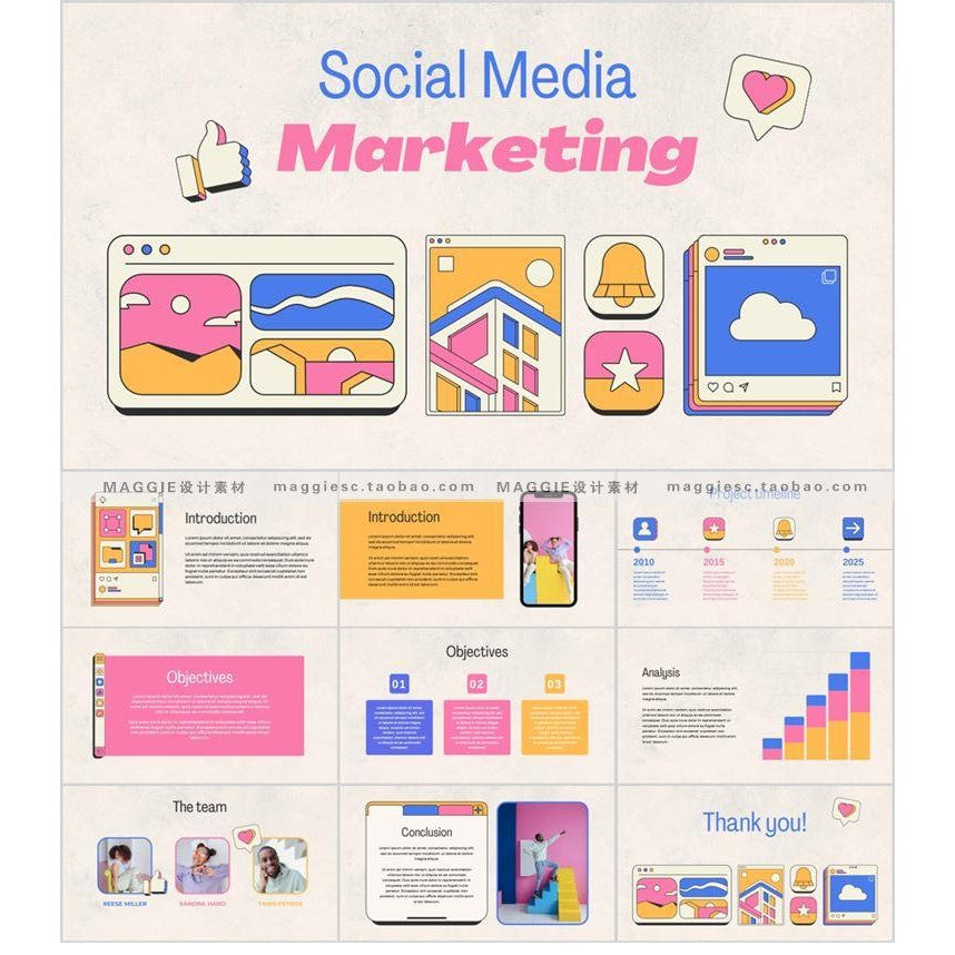POWERPOINT TEMPLATE 272 | 🌐 Creative Web Style Cartoon Teacher Courseware Business Meeting Work Report PPT
