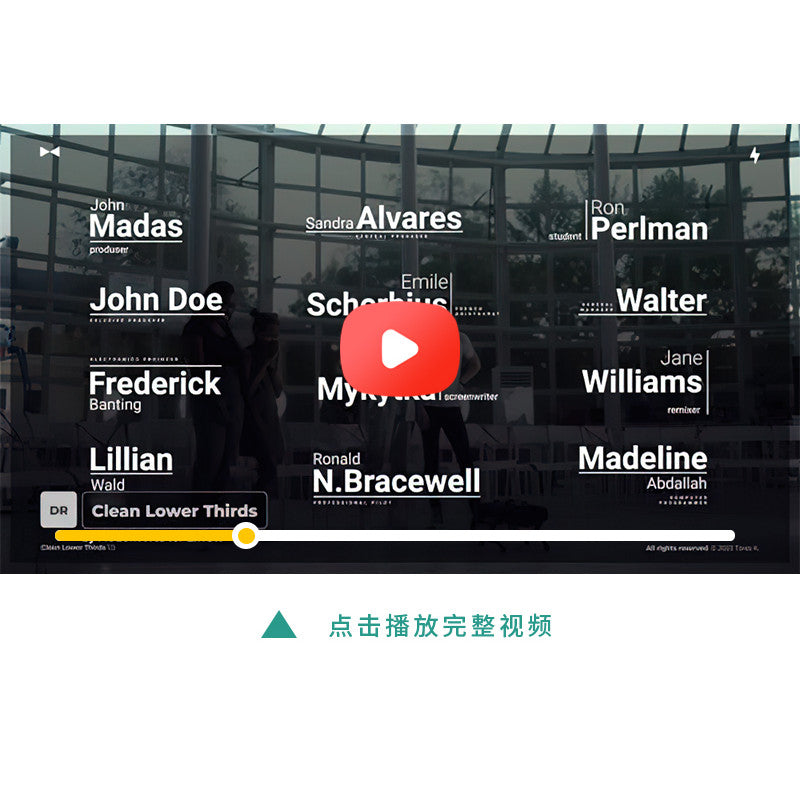 💬 Clean Lower Thirds | 12 Minimal Name Tag Animated Titles [MICHIGO STUDIO]