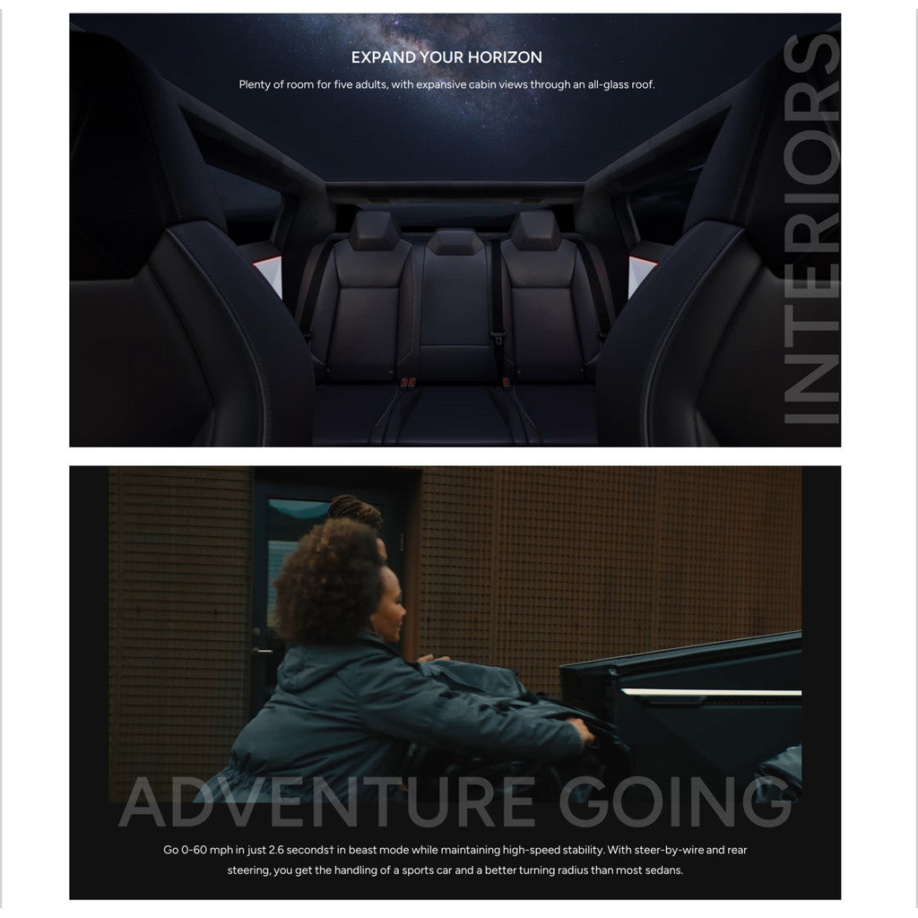 POWERPOINT TEMPLATE 256 | 🚗 Tesla Cybertruck Brand Introduction English PPT Template Editable Content [ MICHIGO STUDIO ]