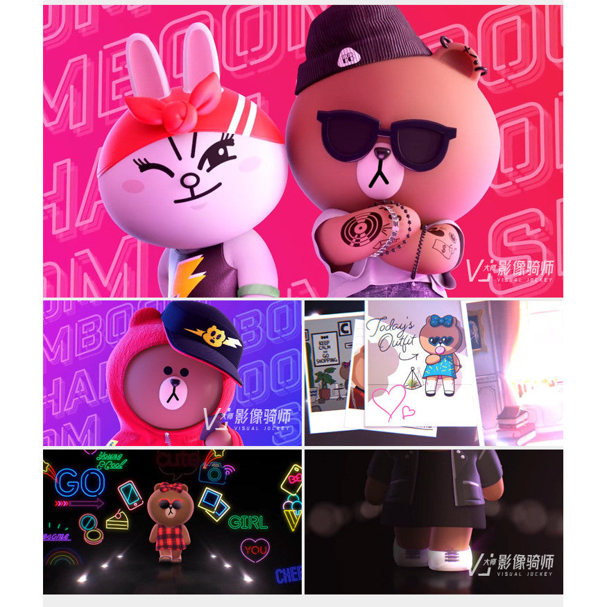 🎥 VJ LOOP | 3D Animated Brown Bear Bounce Dance Club LED Background 🐻🎵 [MICHIGO STUDIO]