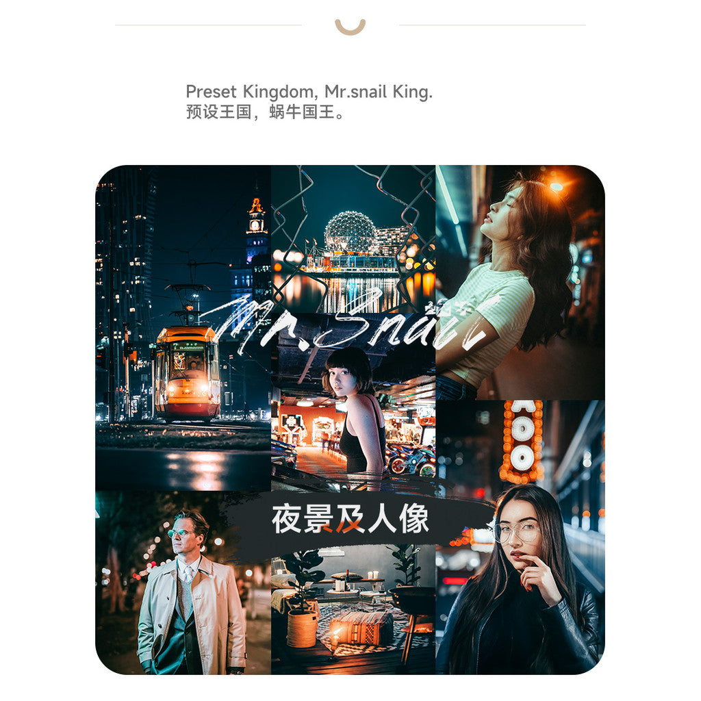📸 Mr.249 Night Scene & Portrait - Lightroom Preset (PR, Capcut, LR, PS, Mobile)