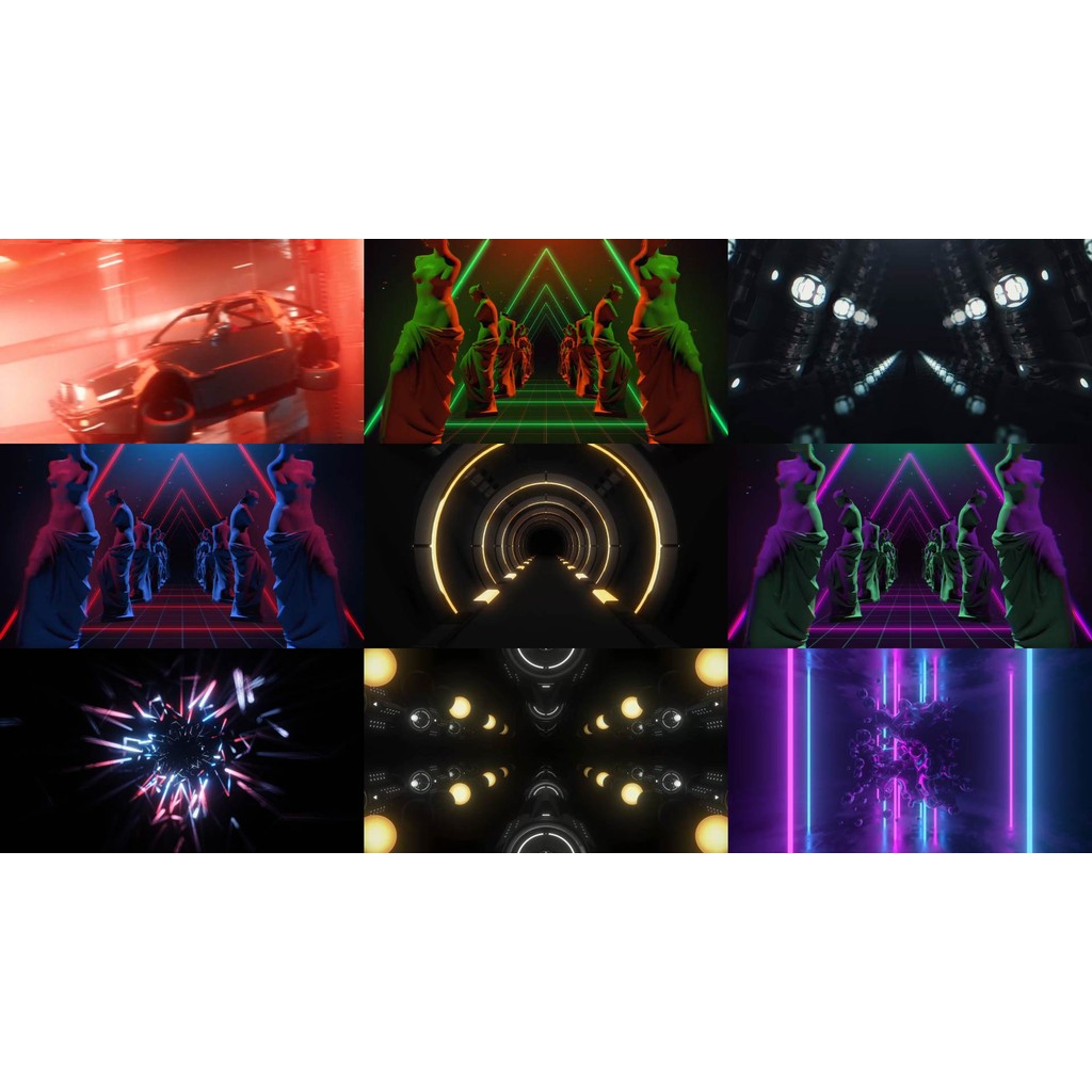 🎥 VJ LOOP | Abstract Space Tunnel Rhythm Line LED Visuals for Bar 📡📈🌌 [ MICHIGO STUDIO ]