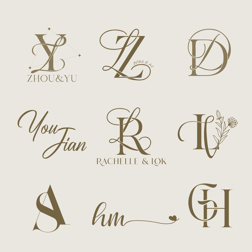 🎨 LOGO DESIGN | Custom Lettermark ✍️ English Logo for Beauty Brand, Wedding, Flower Shop 💐💅 [MICHIGO STUDIO]