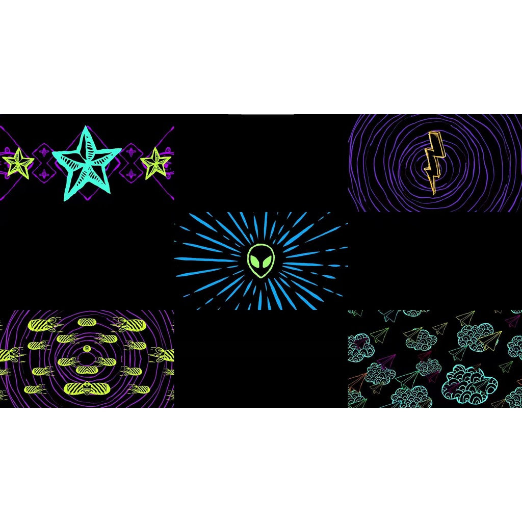 VJ LOOP | 🎨 Animated Chinese Bounce Line Art – Abstract Rhythm LED Visuals 🇨🇳🌀 [MICHIGO STUDIO]
