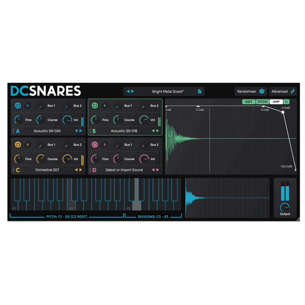 🥁 DC Snares | Snare Synthesizer & Soft Instrument Plugin for Electronic Drum Sounds [MICHIGO STUDIO]
