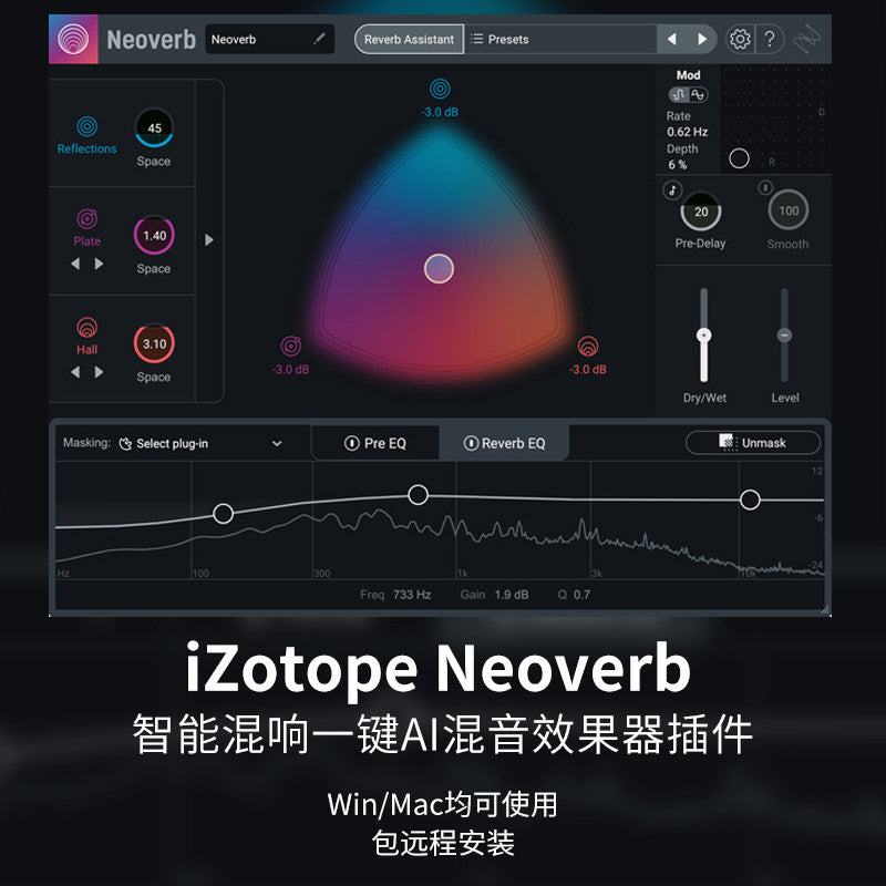 🌌 Neoverb | AI-Powered One-Click Reverb Plugin with Mixing Presets for Win & Mac [MICHIGO STUDIO]