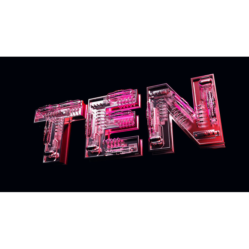 🎥 VJ LOOP | Neon Mech Style English Countdown 10s for Club LED Intro 🔟💥 [MICHIGO STUDIO]