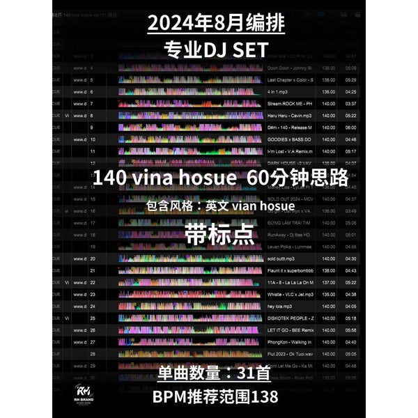 August 2024 VinaHouse DJ Set 🇻🇳 140-150BPM Late Night Flow | Pro Cue Mapped | No Dead Air [MICHIGO STUDIO]