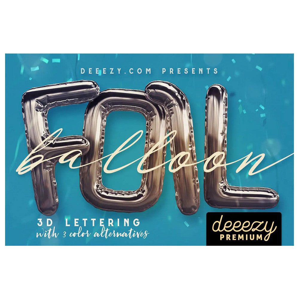 🎨 PSD TEMPLATE | Gold Foil Balloon 3D Font Effect PSD Template [MICHIGO STUDIO]