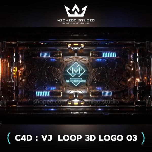 🌀 VJ 3D LOOP LOGO  | Custom C4D + Octane for DJ, Club & KTV [03]
