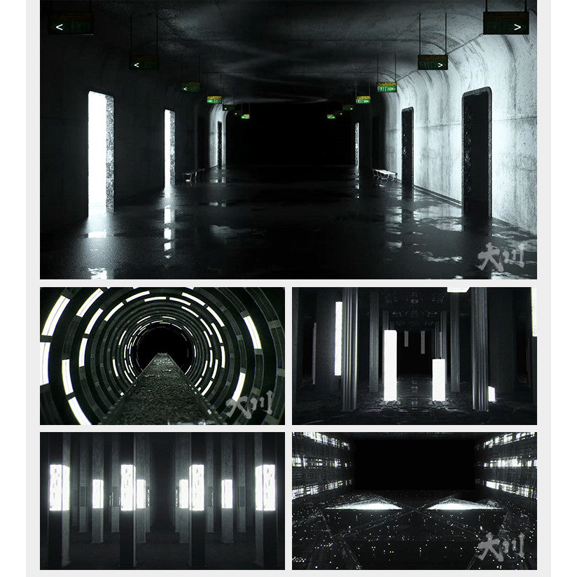 🎥 VJ LOOP | 3D Interior Lighting Club Tunnel LED Stage Background 🏠💡 [ MICHIGO STUDIO ]
