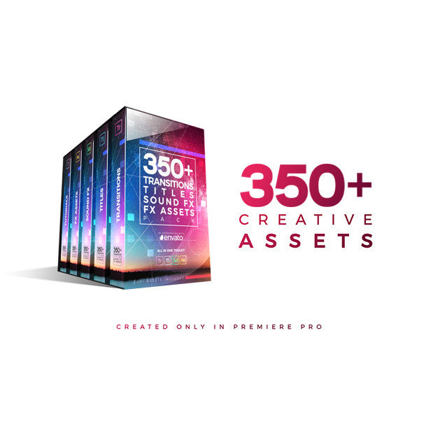 🎬 PR TEMPLATE | 350 Transitions 🔄 Text Animations ✍️ Sound FX 🎵 & Special Effects Elements ✨ [ MICHIGO STUDIO ]