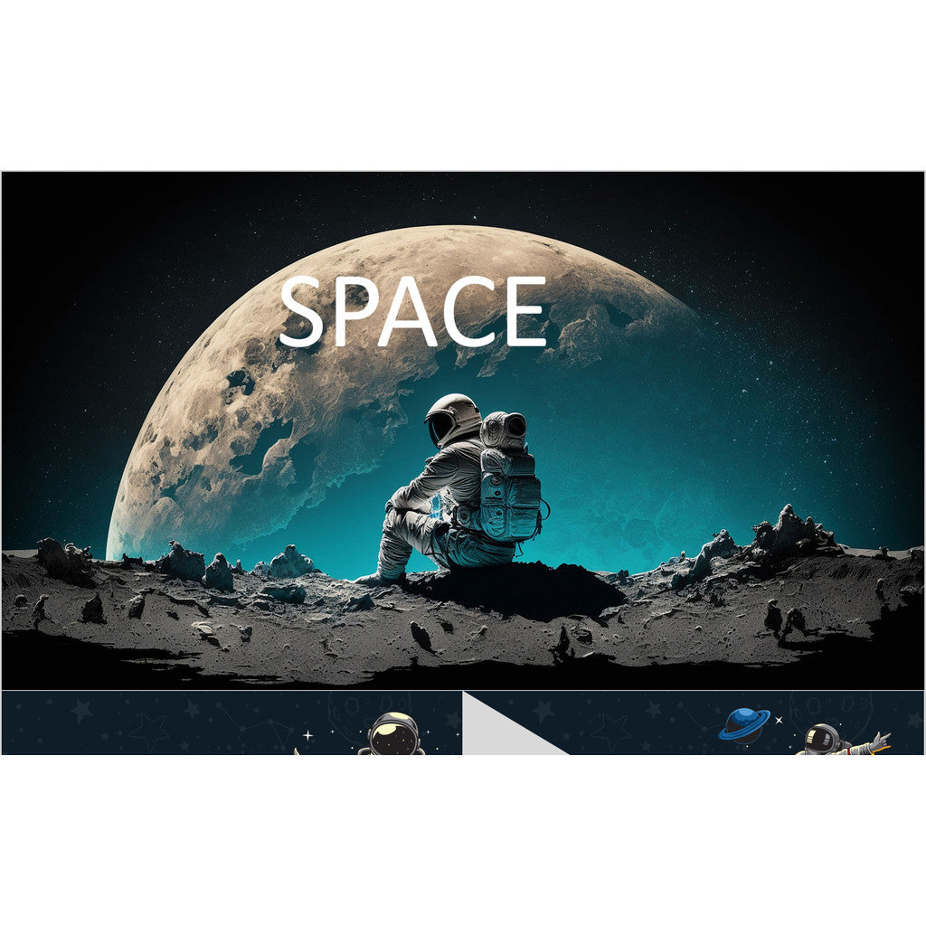 POWERPOINT 231 | 🚀 Space & Universe English Presentation Astronaut Intro Student Sharing