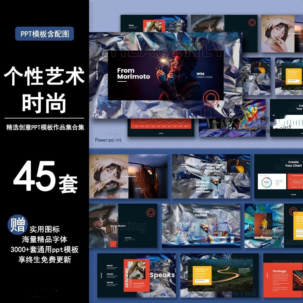 POWERPOINT 201 | 🎨 Personalized Artistic Fashion Creative Work Summary Portfolio