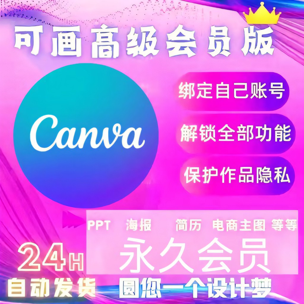 Canva Pro Permanent Domestic & International Version Membership, Unlock All Templates, Universal for All Devices 📱💻🎨