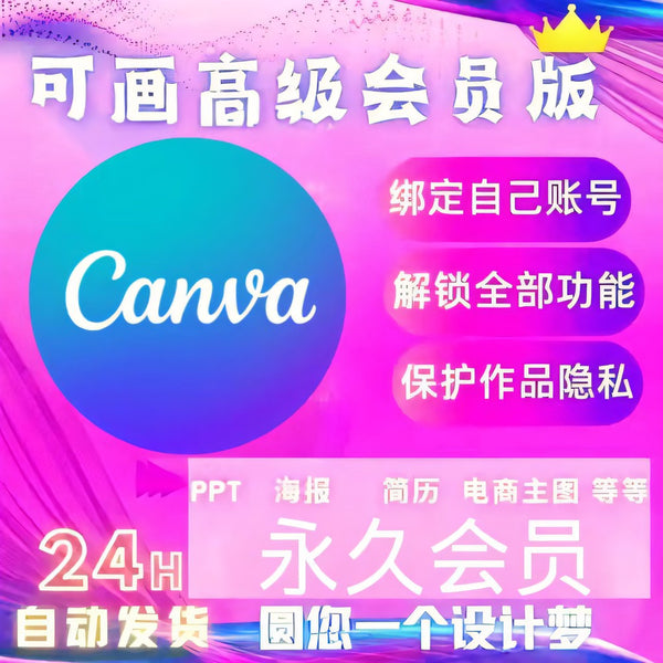 Canva Pro Permanent Domestic & International Version Membership, Unlock All Templates, Universal for All Devices 📱💻🎨